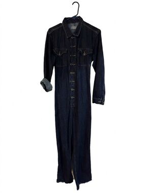 Boyish Denim: Dark Indigo Denim Jumpsuit
